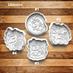 Unicorn Cookie Cutter | Cookie Stamp | Cookie Embosser | Cookie Fondant | Clay Stamp | Mystical