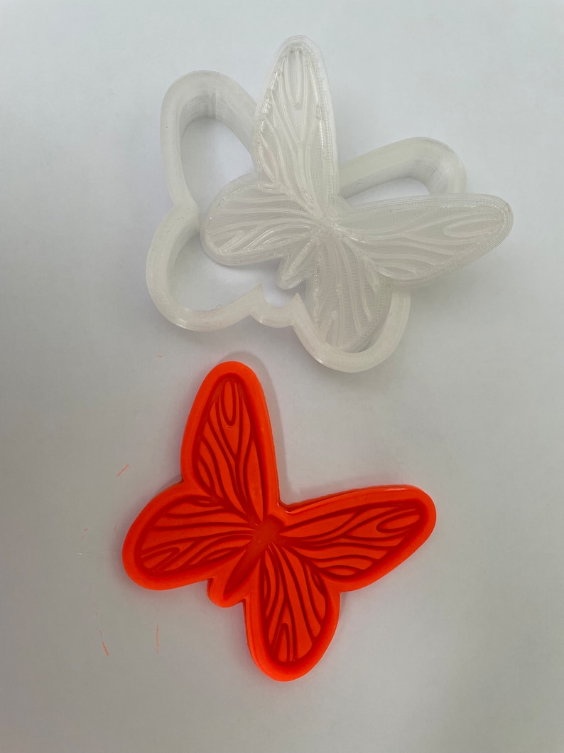à l'emporte-pièce papillon Emporte-pièces papillon imprimés en 3D Tampons papillon Tampon fondant papillon Coupe-bijoux en argile image 2