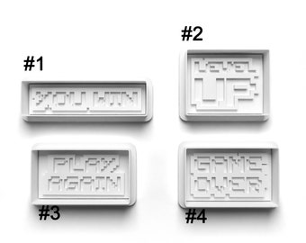 Gaming Cookie Cutters | 3D Printed | Gaming Cookie Stamps | Gaming Cooking Cutter Set | Nerd Cookie Cutters | Video Game | Clay Cutter