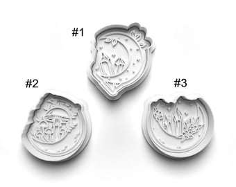 Moon Cookie Cutters | 3D Printed Cookie Cutter | Moon Cookie Stamp | Moon Cutter Set | Moon Fondant | Clay Jewelry Cutter  | Lunar Cutter
