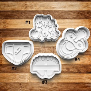 Baby Shower Cookie Cutter | Cookie Stamp | Cookie Embosser | Cookie Fondant | Clay Stamp | Diaper | Baby Feet | Binky | Baby Shower | Baby