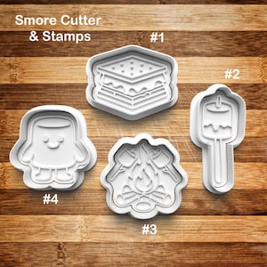 S more Cookie Cutter | Cookie Stamp | Cookie Embosser | Cookie Fondant | Clay Stamp | Bike | Bonefire | Campfire |