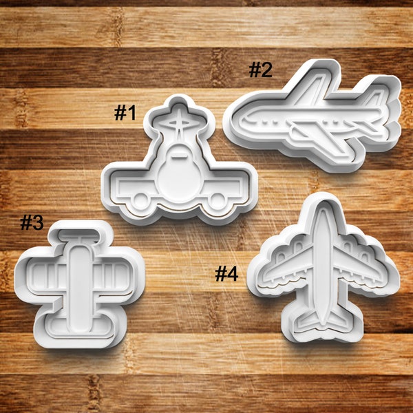 Plane Cookie Cutter | Cookie Stamp | Cookie Embosser | Cookie Fondant | Clay Stamp | Jet | Cookie Cutter Set | Aviation| Propeller|