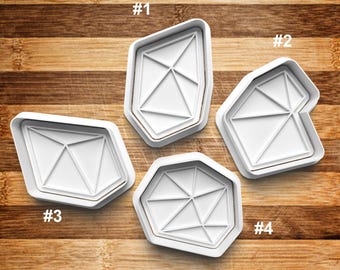 Grid Shape Cookie Cutter | Cookie Stamp | Cookie Embosser | Cookie Fondant | Clay Stamp | Polygon | Unique
