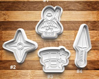 Ninja Cookie Cutter | Cookie Stamp | Cookie Embosser | Cookie Fondant | Clay Stamp | Ninja Star | Ninja |