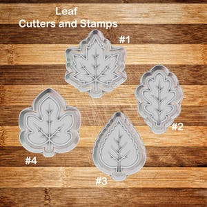 Leaf Cookie Cutter | Cookie Stamp | Cookie Embosser | Cookie Fondant | Clay Stamp | Oak Leaf | Maple Leaf | Aspen Leaf