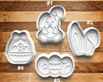Easter Cookie Cutter | Cookie Stamp | Cookie Embosser | Cookie Fondant | Clay Stamp | Easter Basket | Happy Easter | Easter Bunny | Egg
