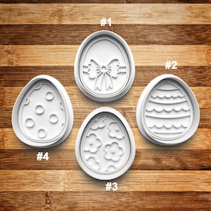 Easter Egg Cookie Cutter | Cookie Stamp | Cookie Embosser | Cookie Fondant | Clay Stamp | Decorated Egg | Egg Design