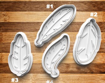 Feather Cookie Cutter | Cookie Stamp | Cookie Embosser | Cookie Fondant | Clay Stamp | Clay Earring Cutter | Bird Feather | Turkey Feather