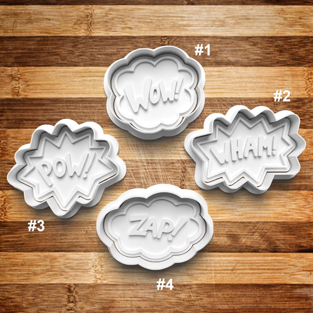 Comic Speech Cookie Cutter | Cookie Stamp | Cookie Embosser | Cookie ...