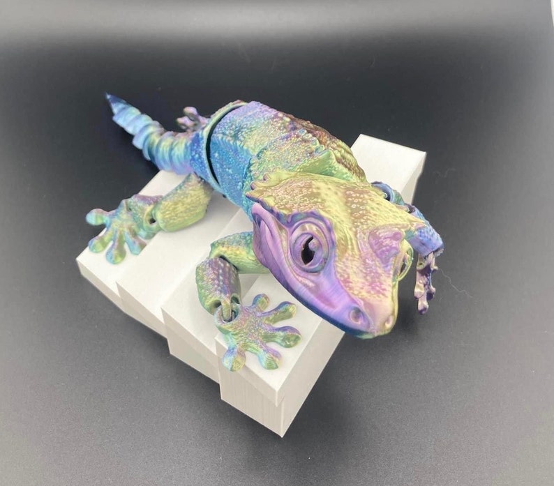 Gecko Decor 3D Printed Gecko Crested Gecko Figit Etsy