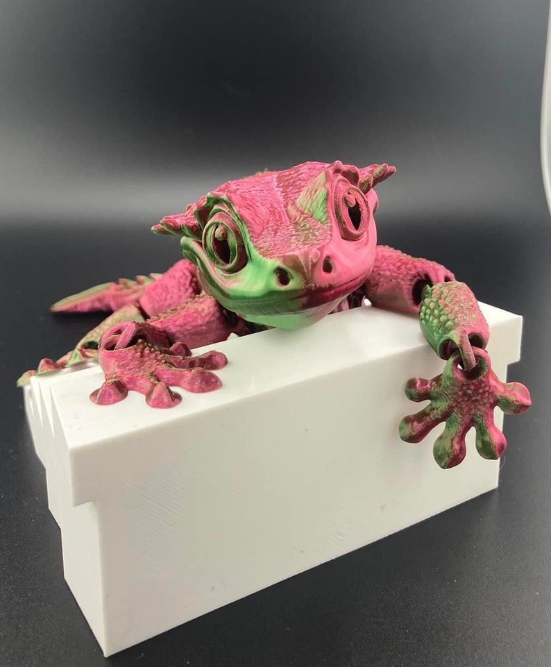 Gecko Decor 3D Printed Gecko Crested Gecko Figit Etsy