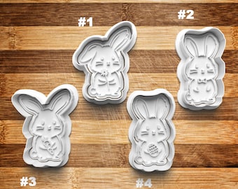 Easter Bunny Cutter | Cookie Stamp | Cookie Embosser | Fondant Cutter | Clay Cutter Stamp | Chicken| Easter Rabbit| Easter Basket |