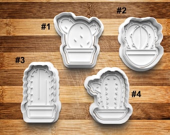 Cactus Cookie Cutter | Cookie Stamp | Cookie Embosser | Cookie Fondant | Clay Stamp | Cacti | Succulent | Desert | Prickly | Clay Cutter