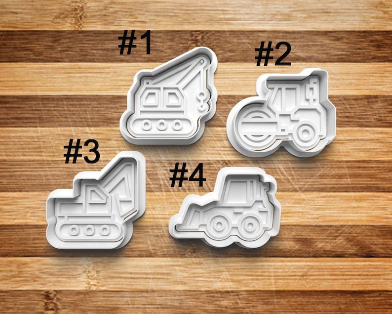 Construction Cookie Cutters 3D Printed Cookie Cutter Cookie Stamp