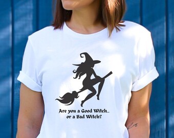 Halloween Witch Silhouette T-Shirt, Funny Graphic Tee