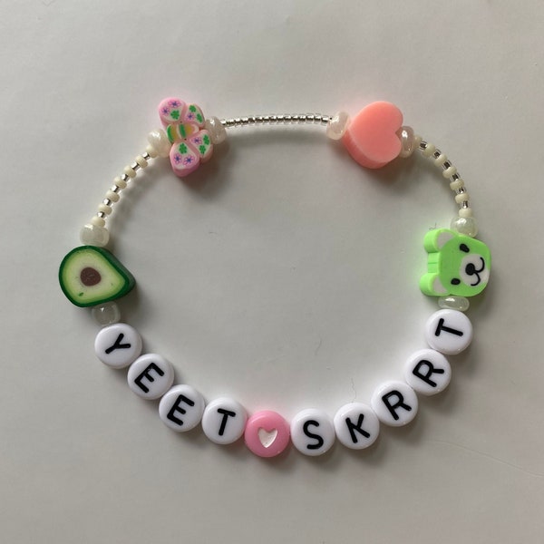 Yeet Skrrt Kitschy Letters Bracelet