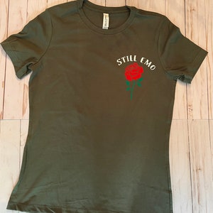 Women’s Still Emo Pocket Rose T-Shirt