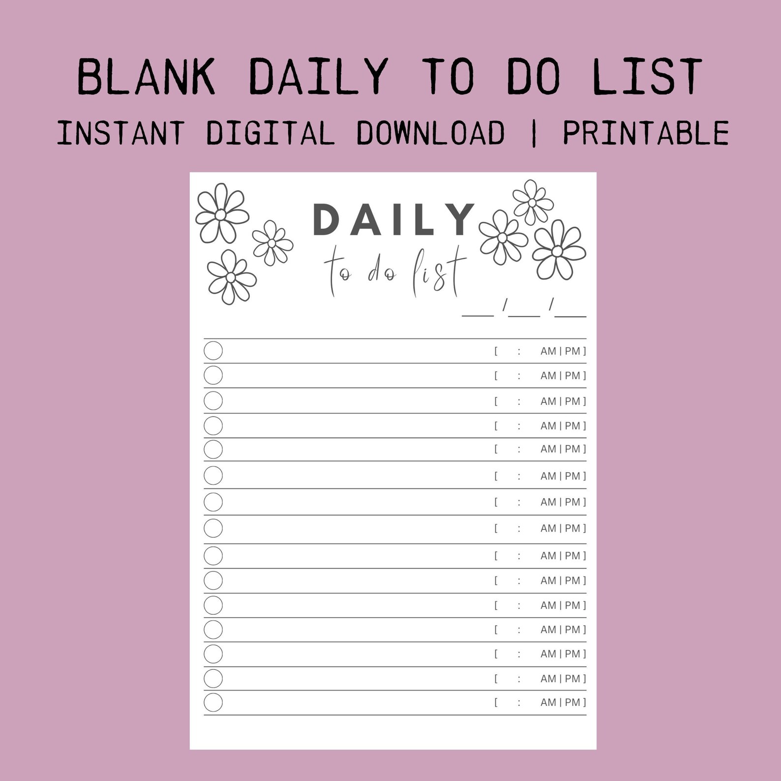 Blank to Do List Printable, Printable Checklist, Printable Fall List ...