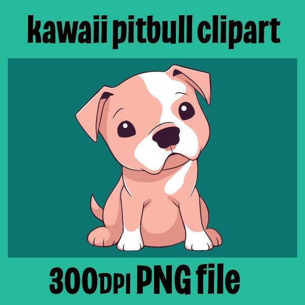 Kawaii Pitbull PNG, Cute Pitbull Clipart, Pitbull Puppy, Cartoon Pitbull, Anime Style, Adorable Pitbull, Pitbull Mom, Pitty Mom, Dog Clipart