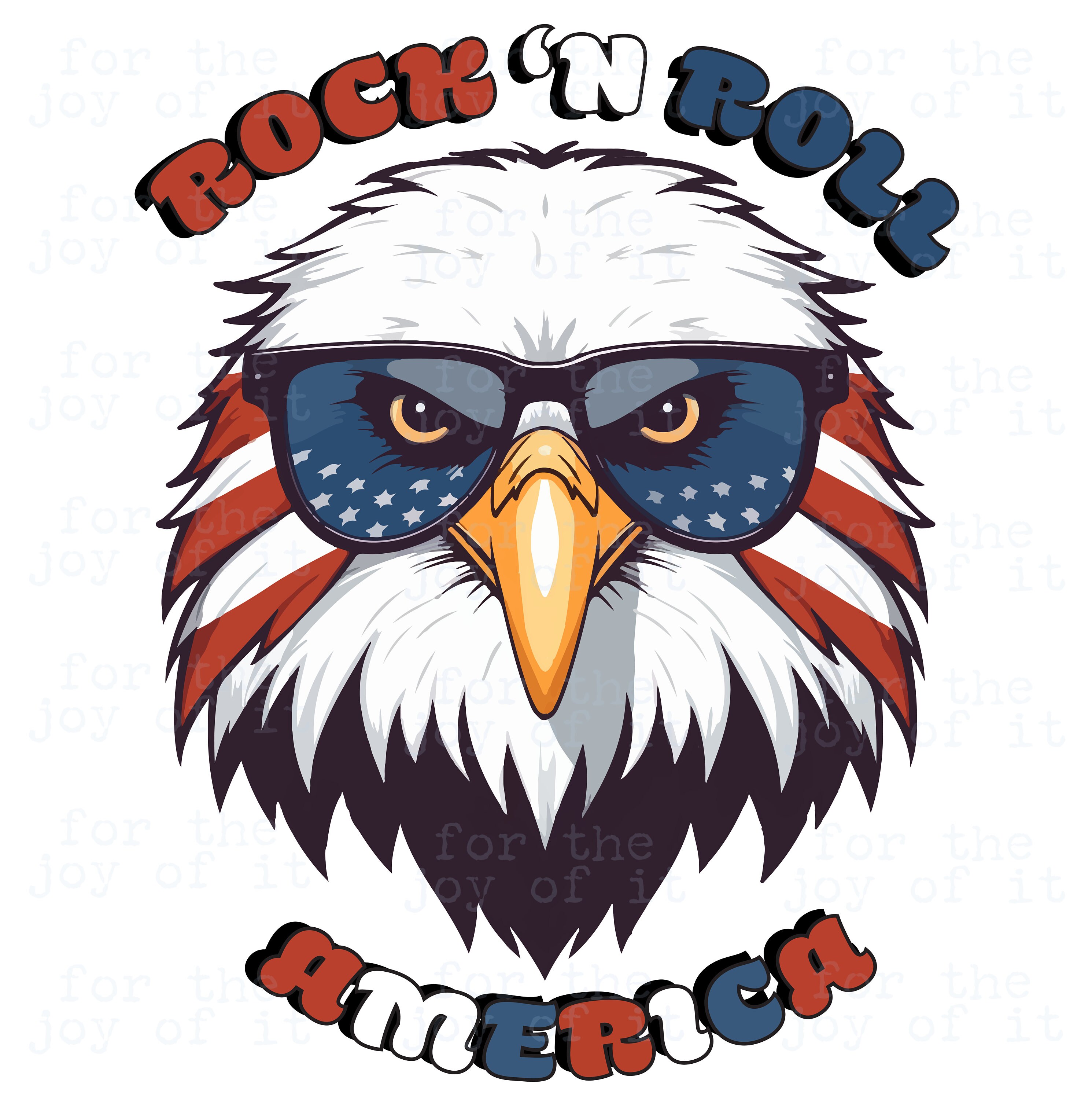 Rock 'N Roll America PNG, 4th of July, Fourth of July, Eagle, Independence Day, Clipart, Red ...