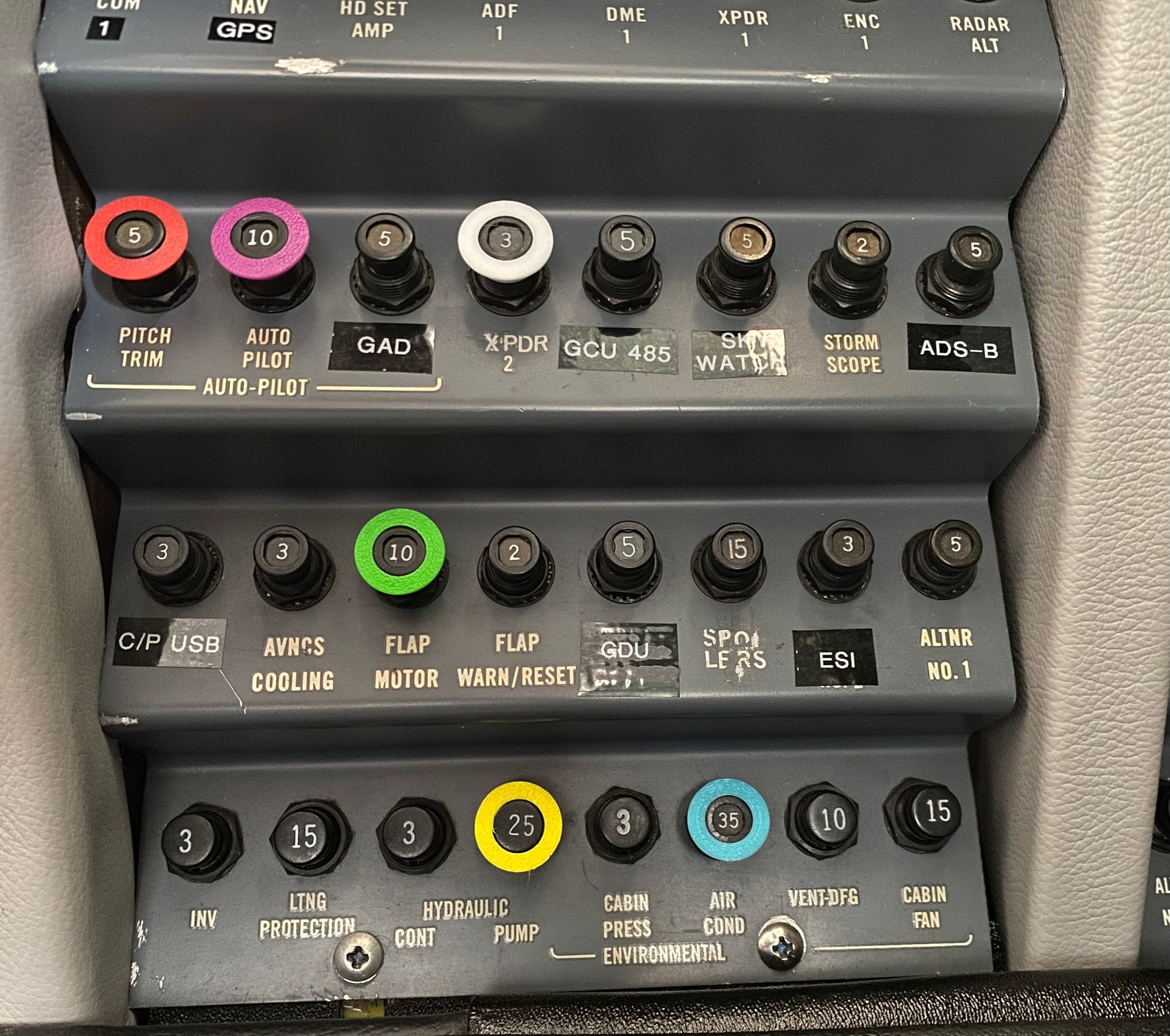 Aircraft Color Coded Circuit Breaker Caps 12 Pack Etsy