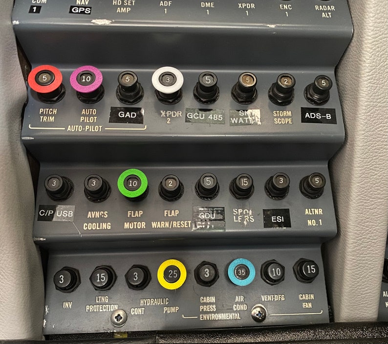 Aircraft Color Coded Circuit Breaker Caps 12 Pack - Etsy