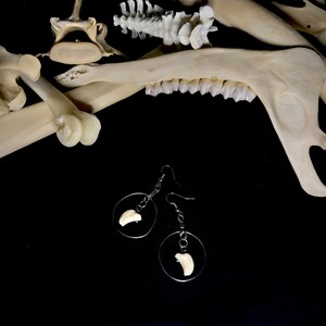 Real Bone Drop Earrings. image 3