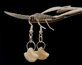 Real Bone Dangle Earrings.