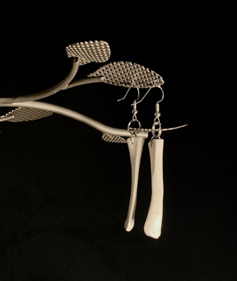 Tiny Bone Earrings. image 4