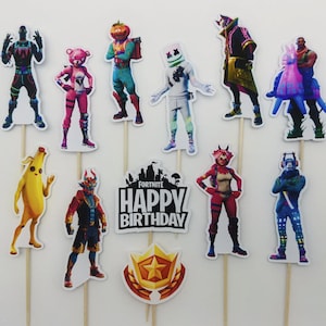 12 x Gamer Cupcake Toppers Cake Topper | Gamer Birthday Party Decorations