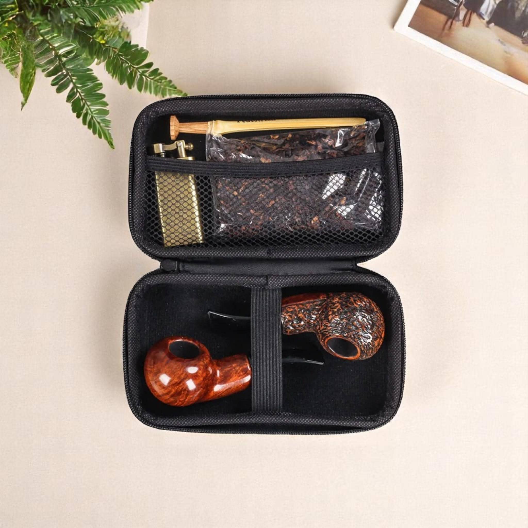 tobacco carry on luggage Tobacco Pipe Carry Case | EVA Zipper Travel Organizer