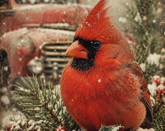 Christmas Cardinal Printable Art