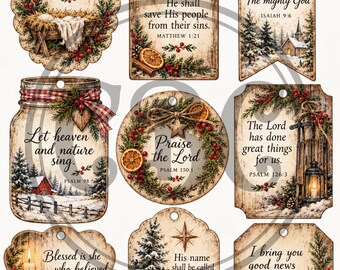 Christmas Scripture Labels