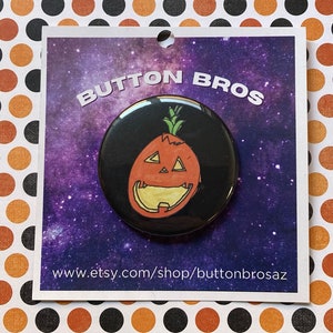 PUMPKIN PINEAPPLE Button Badge︱Pineapple Jack O Lantern Pinback Button for Halloween︱2.25 Inch Pin Badge Button