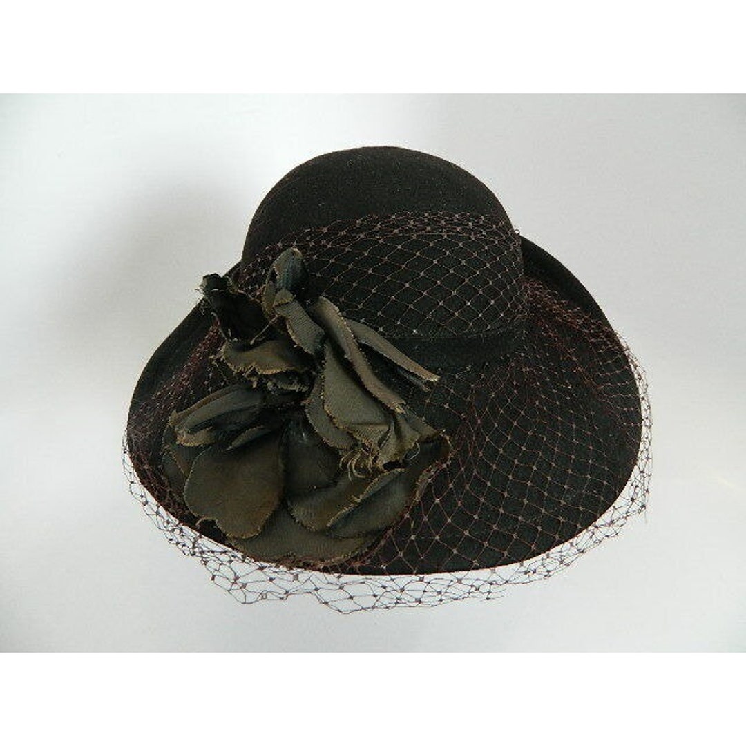 Vintage Betmar Black 100% Wool Hat women\'s‎ s-l400.jpg main image 2