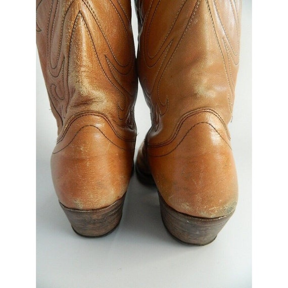 Vintage Mens Dan Post Brown\Tan Cowboy Boots Size… - image 4