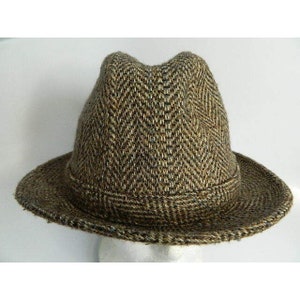 Vintage Stetson Kensington Brown Wool Blend Fedora Hat Size M 7 – 7 1\8
