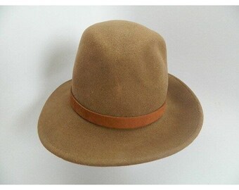 Vintage Dorfman Pacific Tan 100% Wool Felt Hat Made in USA  display picture 2