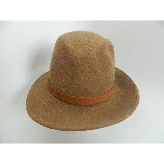 Vintage Dorfman Pacific Tan 100% Wool Felt Hat Made in USA  display picture 3