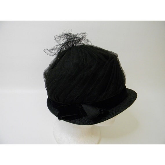 Vintage Womens Hudsons Black Hat Size 7-7 1\8 Size M (22  display picture 3