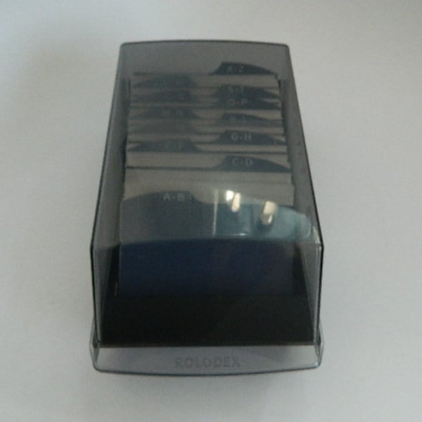 Vintage Plastic Rolodex Holder  8” X 4.5”