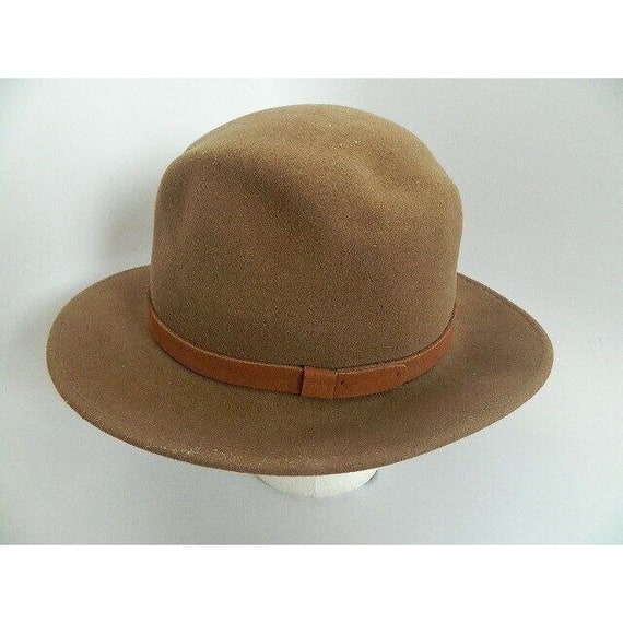 Vintage Dorfman Pacific Tan 100% Wool Felt Hat Made in USA  display picture 1