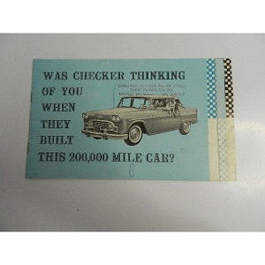 Vintage 1960 Checker Motors Car Brochure
