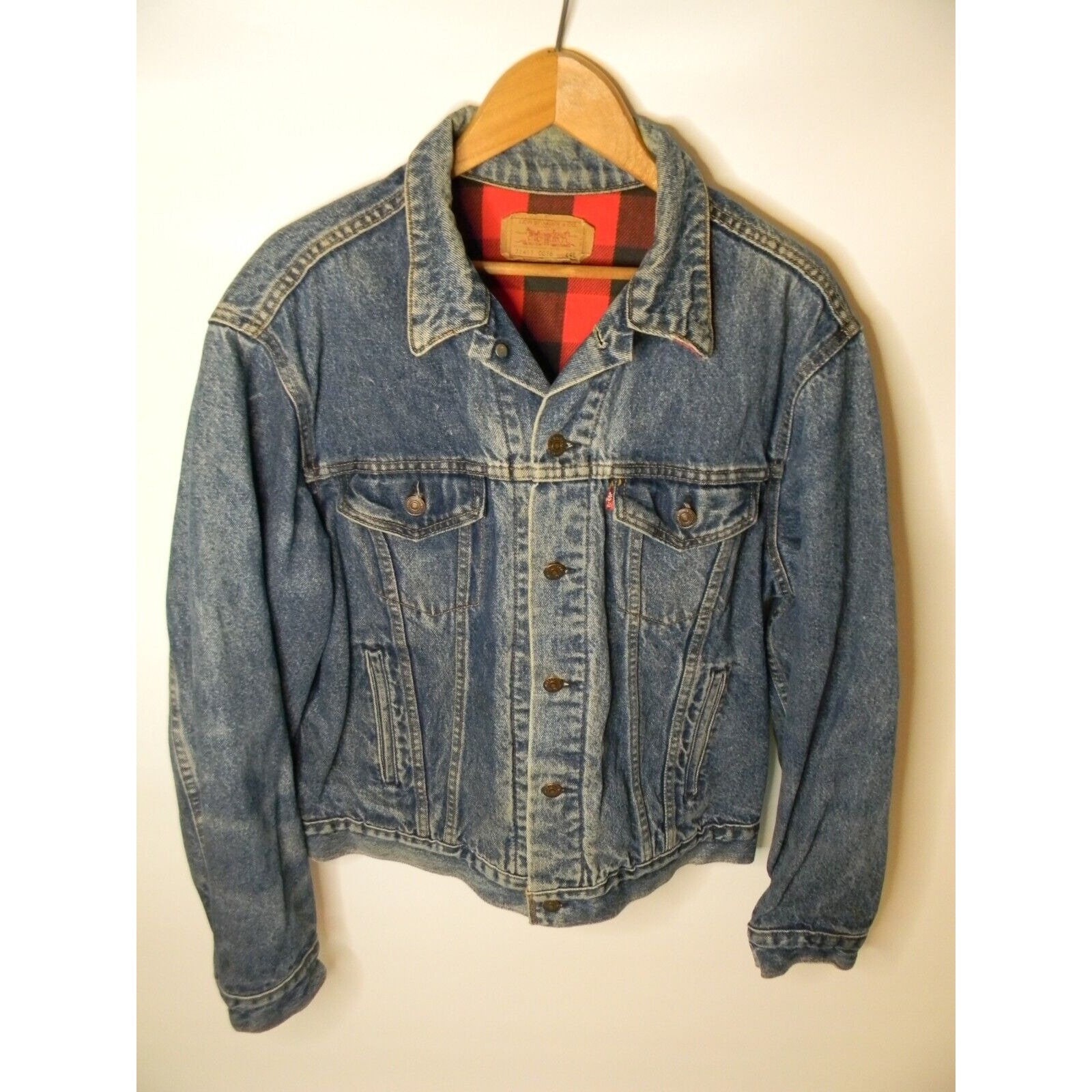 Flannel Levis Jean Jacket - Etsy