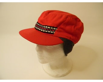 Vintage Lined Hunting Red Hat Size 7