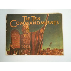 Vintage 1956 Original Ten Commandments Movie Book Charton Heston