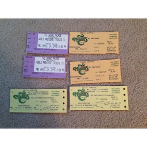 2 Patsy Cline Tribute Concert Stubs,4 Mel Tillis Ticket Stubs 1995-1997 Konzert