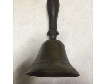 Antique Small 6 1/2" Brass School Bell