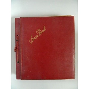 Vintage 1940's – 1950's Family Tie String Scrap Book